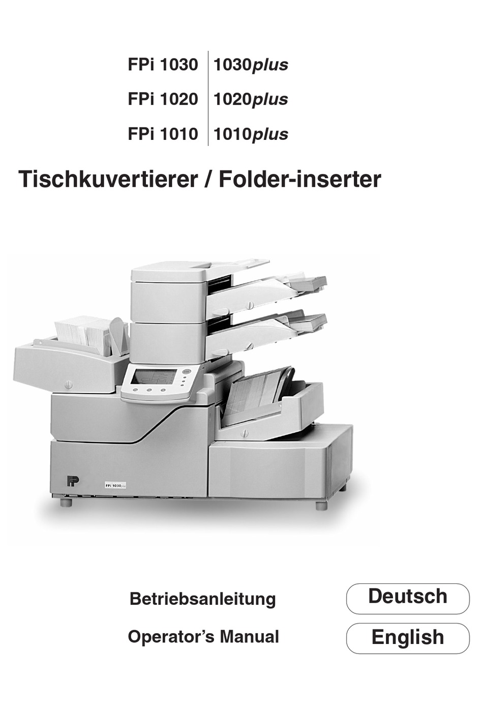 FRANCOTYPPOSTALIA FPI 1030 OPERATOR