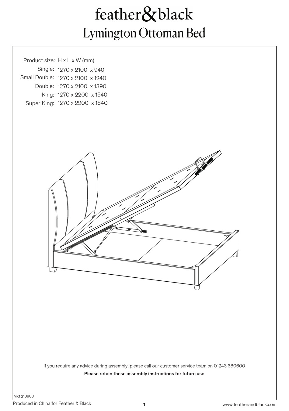 FEATHER&BLACK LYMINGTON ASSEMBLY INSTRUCTIONS MANUAL Pdf Download