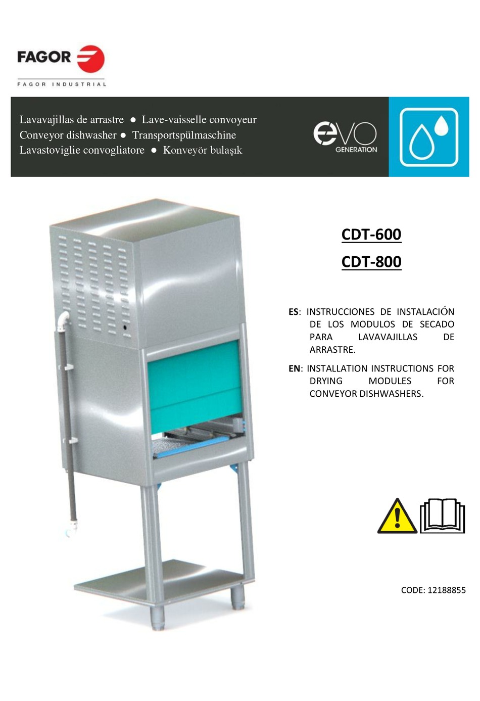 FAGOR CDT600 INSTALLATION INSTRUCTIONS MANUAL Pdf Download ManualsLib