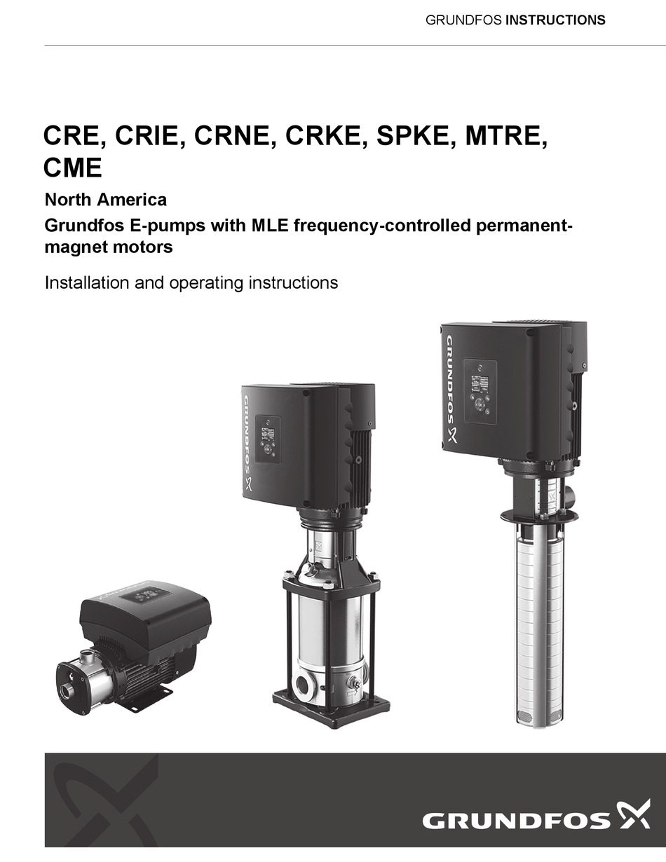 GRUNDFOS CRE INSTALLATION AND OPERATING INSTRUCTIONS MANUAL Pdf Download ManualsLib