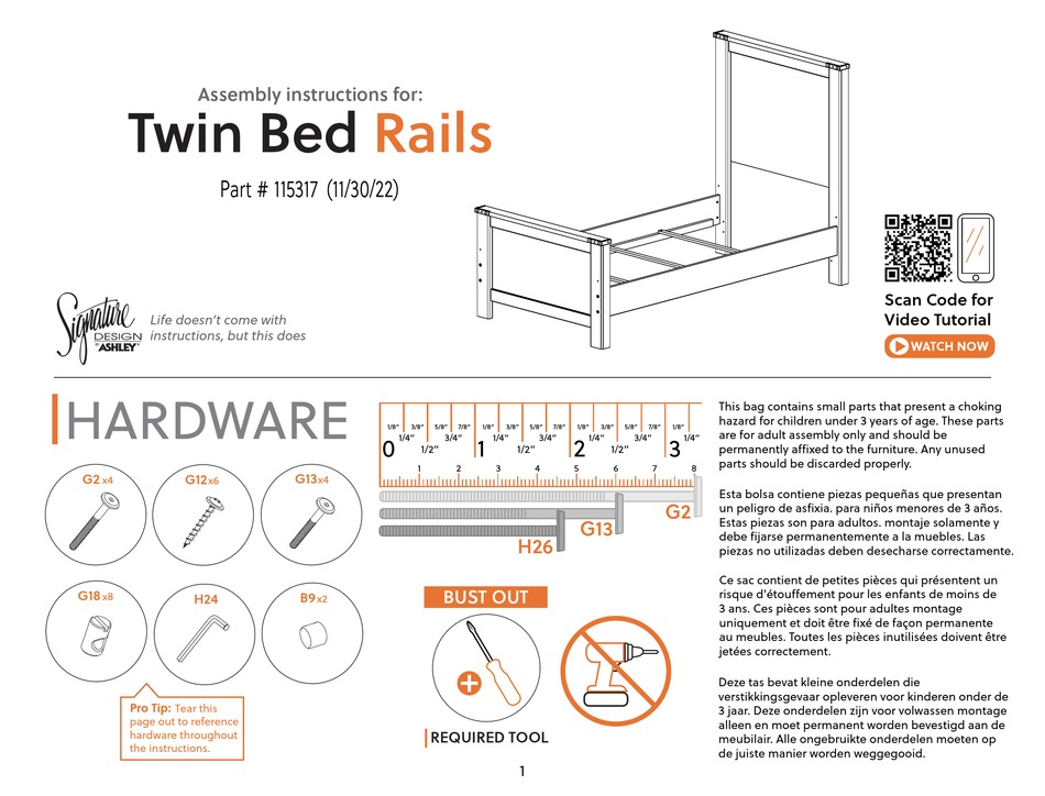 ASHLEY SIGNATURE 115317 ASSEMBLY INSTRUCTIONS Pdf Download ManualsLib