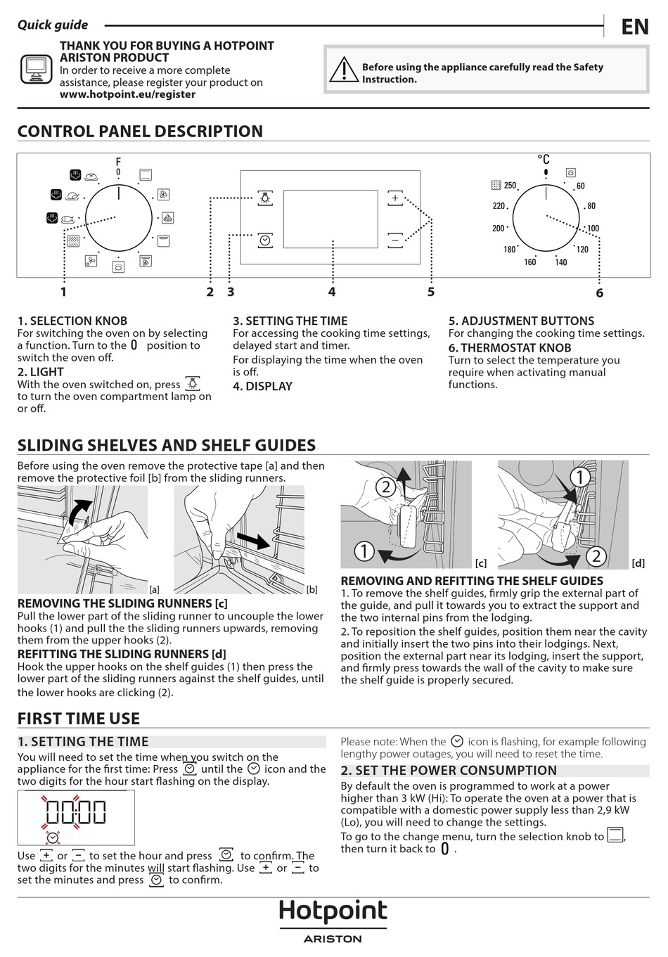 HOTPOINT ARISTON FA4S 844 P IX HA QUICK MANUAL Pdf Download | ManualsLib