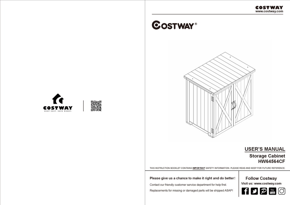 COSTWAY HW64564CF USER MANUAL Pdf Download ManualsLib
