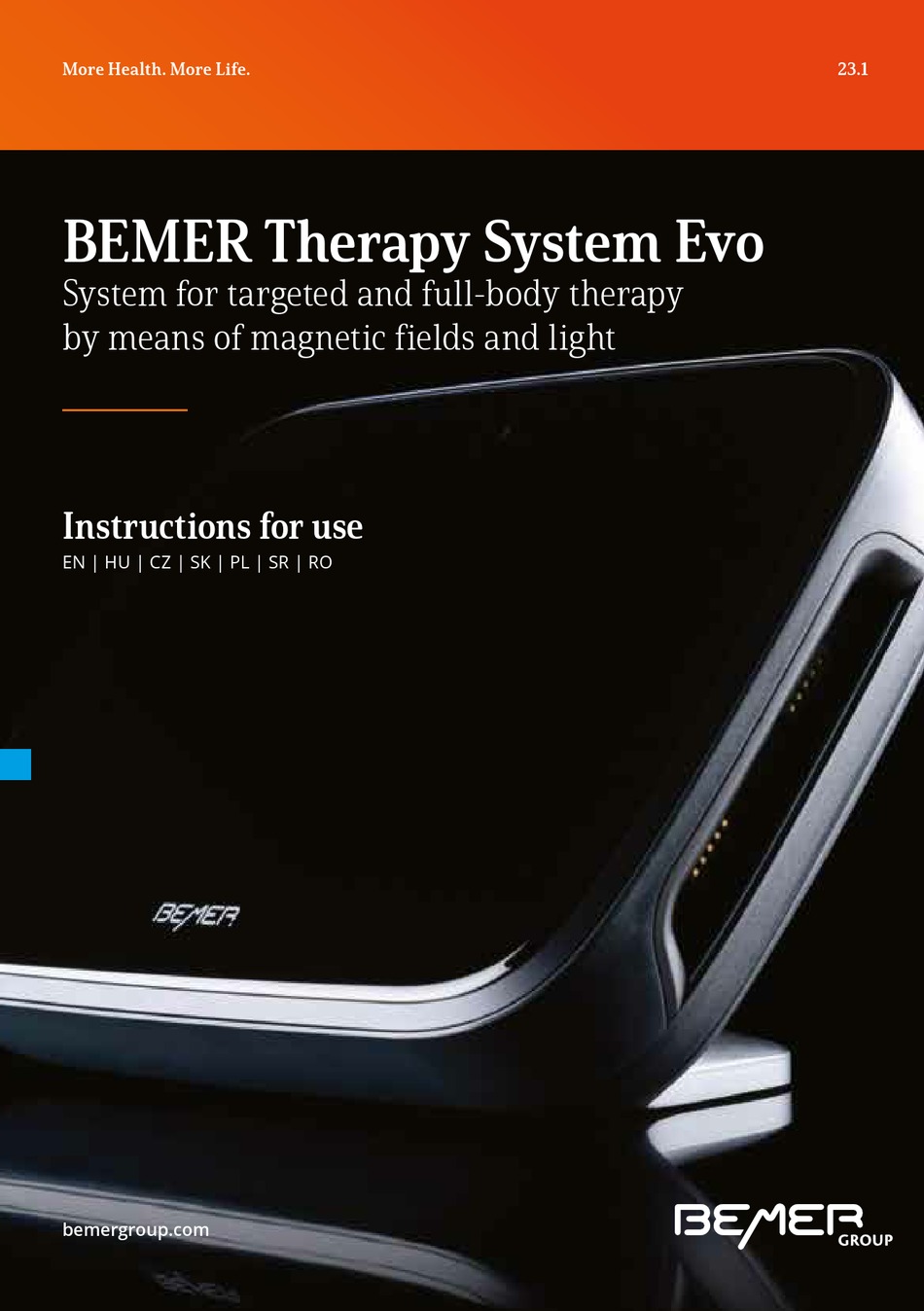 BEMER THERAPY SYSTEM EVO INSTRUCTIONS FOR USE MANUAL Pdf Download ManualsLib