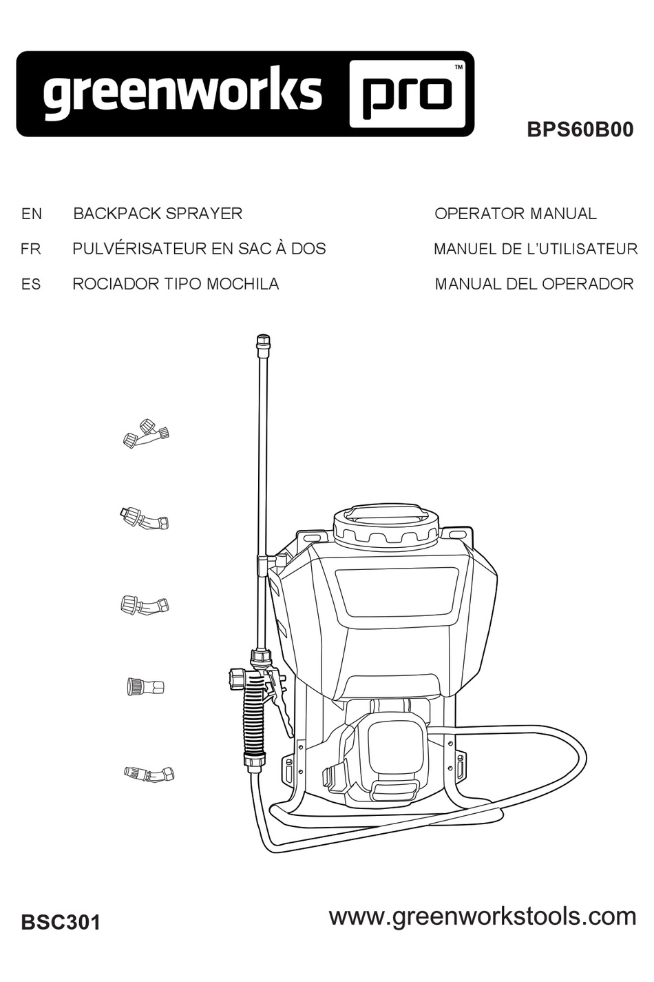 GREENWORKS PRO BSC301 OPERATOR'S MANUAL Pdf Download ManualsLib