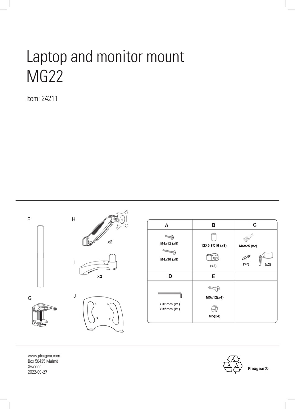 PLEXGEAR MG22 MANUAL Pdf Download ManualsLib