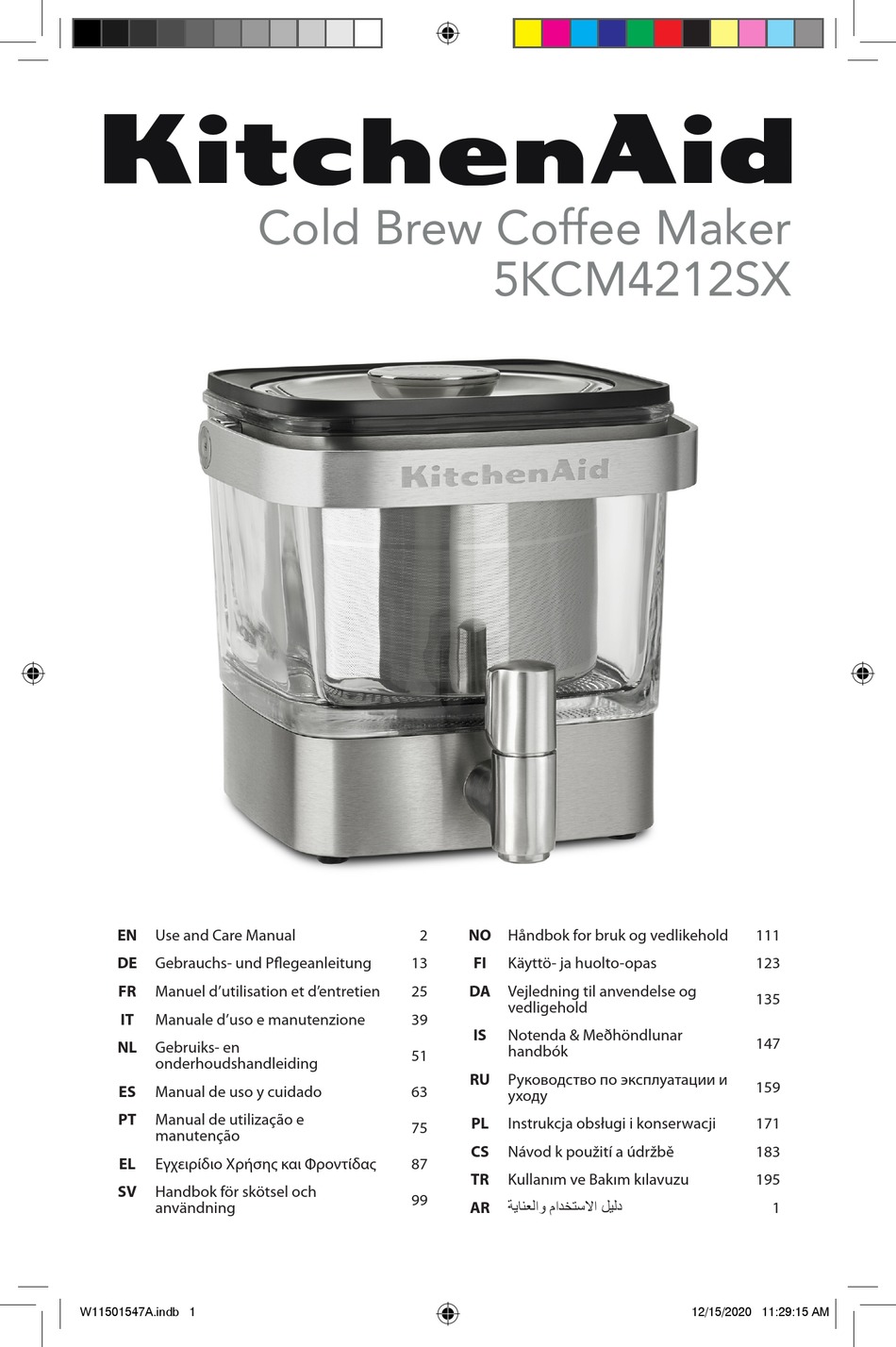 User manual KitchenAid KCM223 (English - 56 pages)