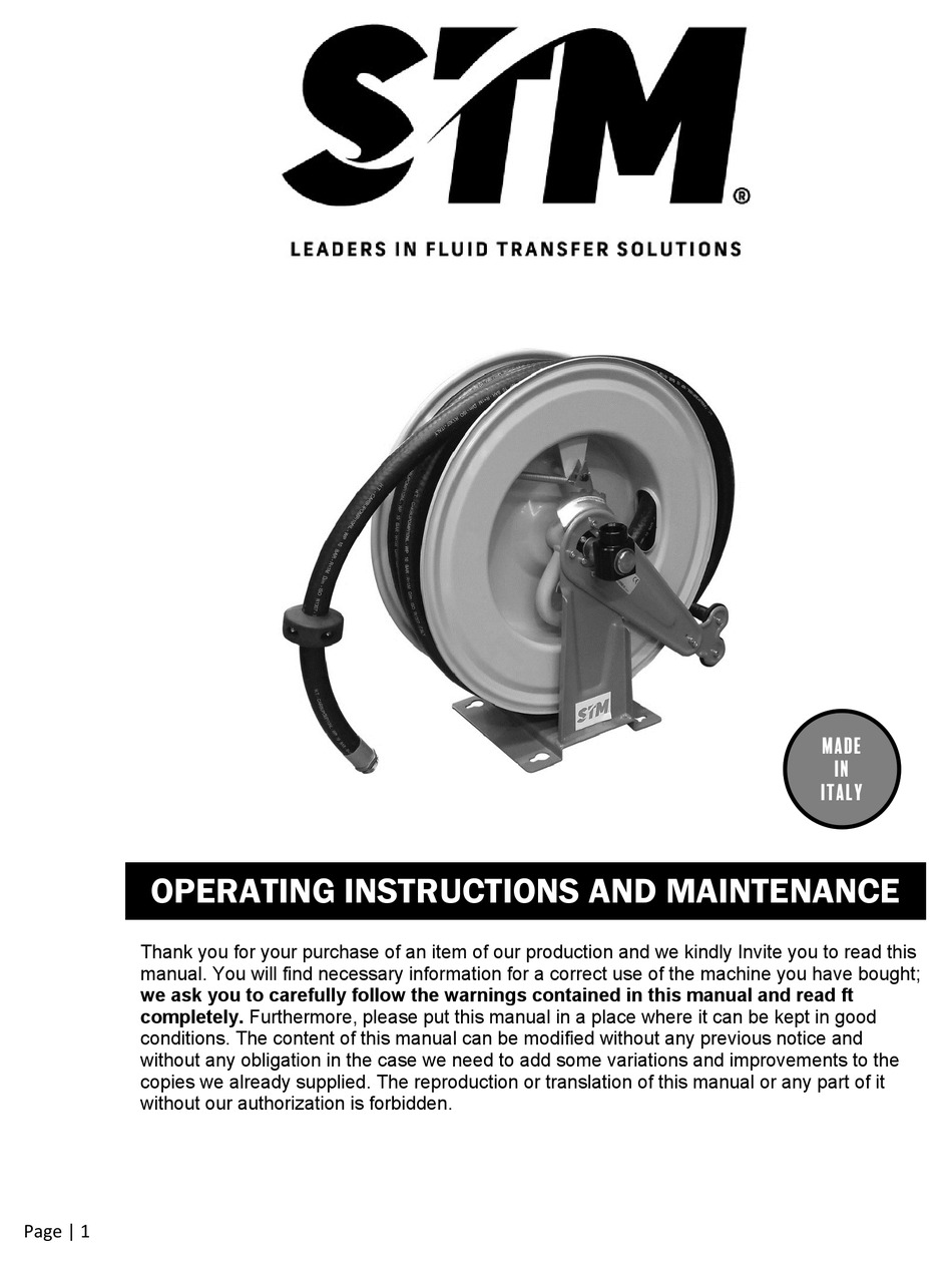 STM DHR1408515 OPERATING INSTRUCTIONS AND MAINTENANCE Pdf Download ...