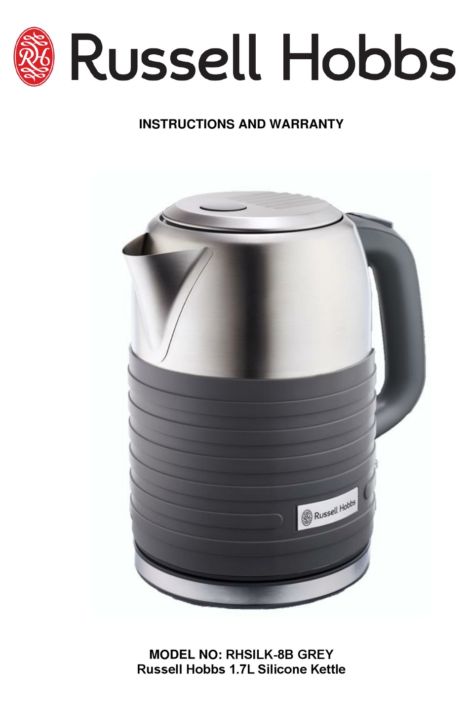 RUSSELL HOBBS RHSILK8B INSTRUCTIONS AND WARRANTY Pdf Download ManualsLib