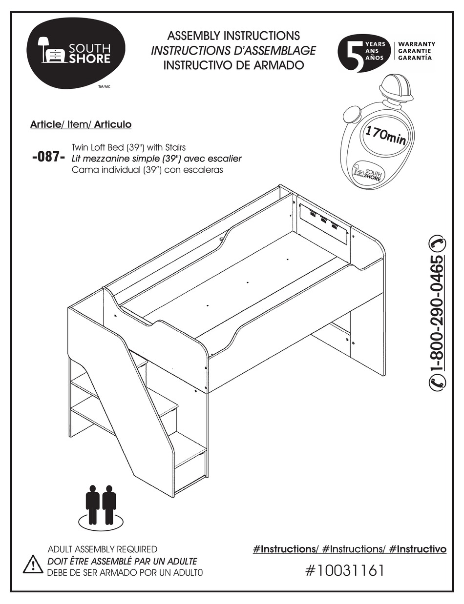 SOUTHSHORE 3880087 ASSEMBLY INSTRUCTIONS MANUAL Pdf Download ManualsLib