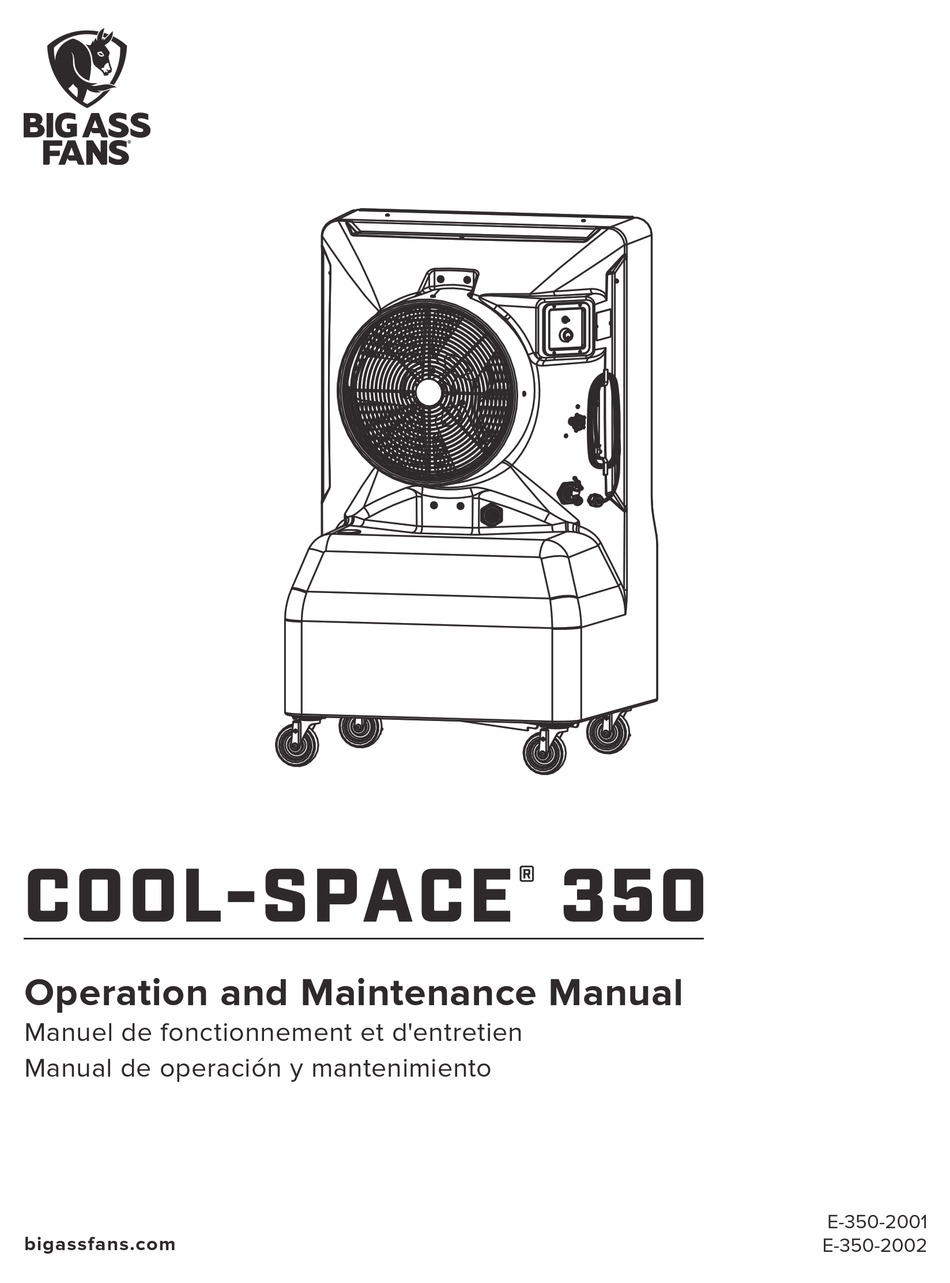 BIG ASS FANS COOLSPACE 350 OPERATION AND MAINTENANCE MANUAL Pdf