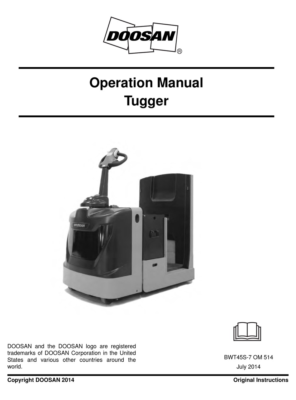 DOOSAN TUGGER BWT45S7 OPERATION MANUAL Pdf Download ManualsLib