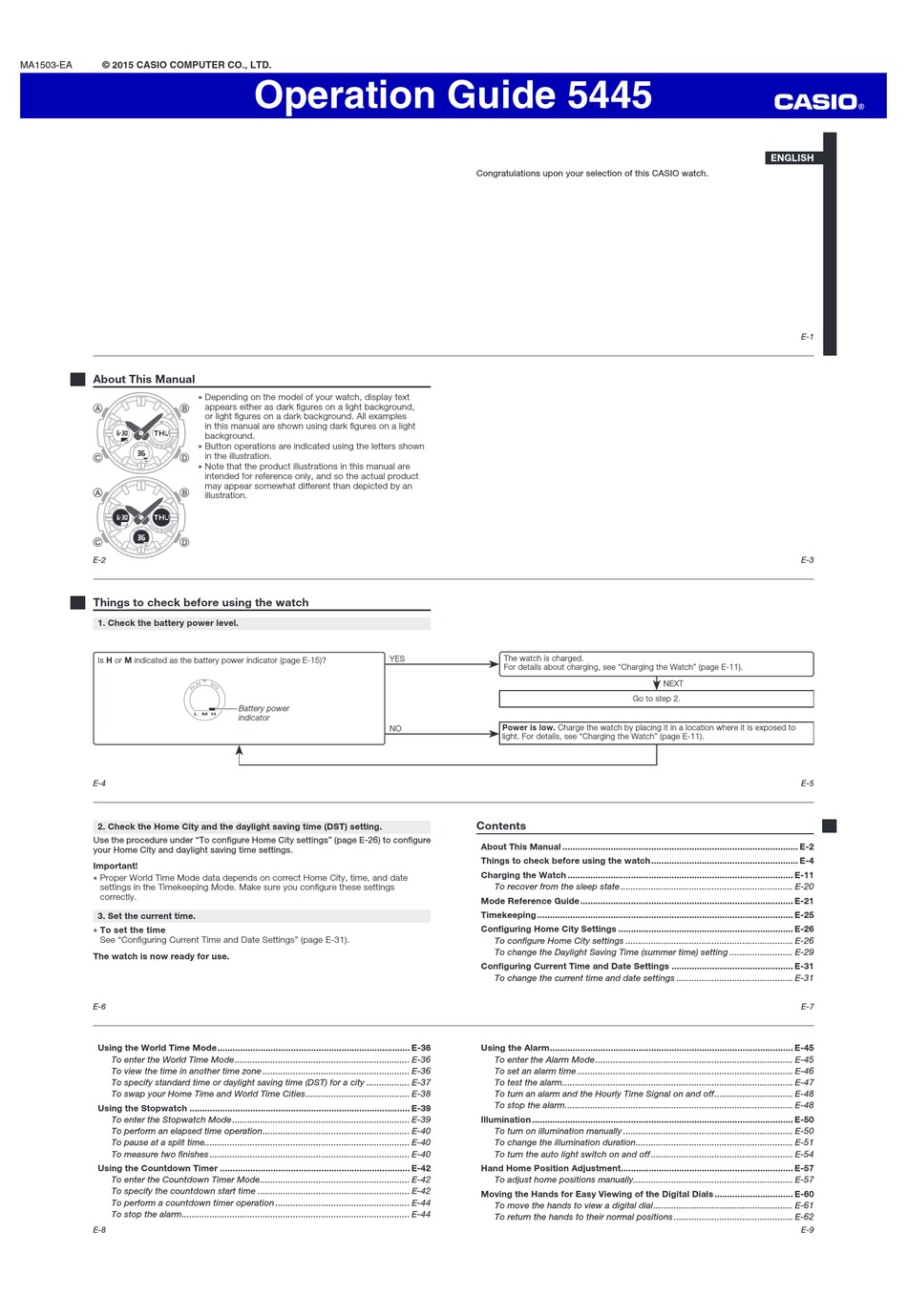 casio 5445 manual