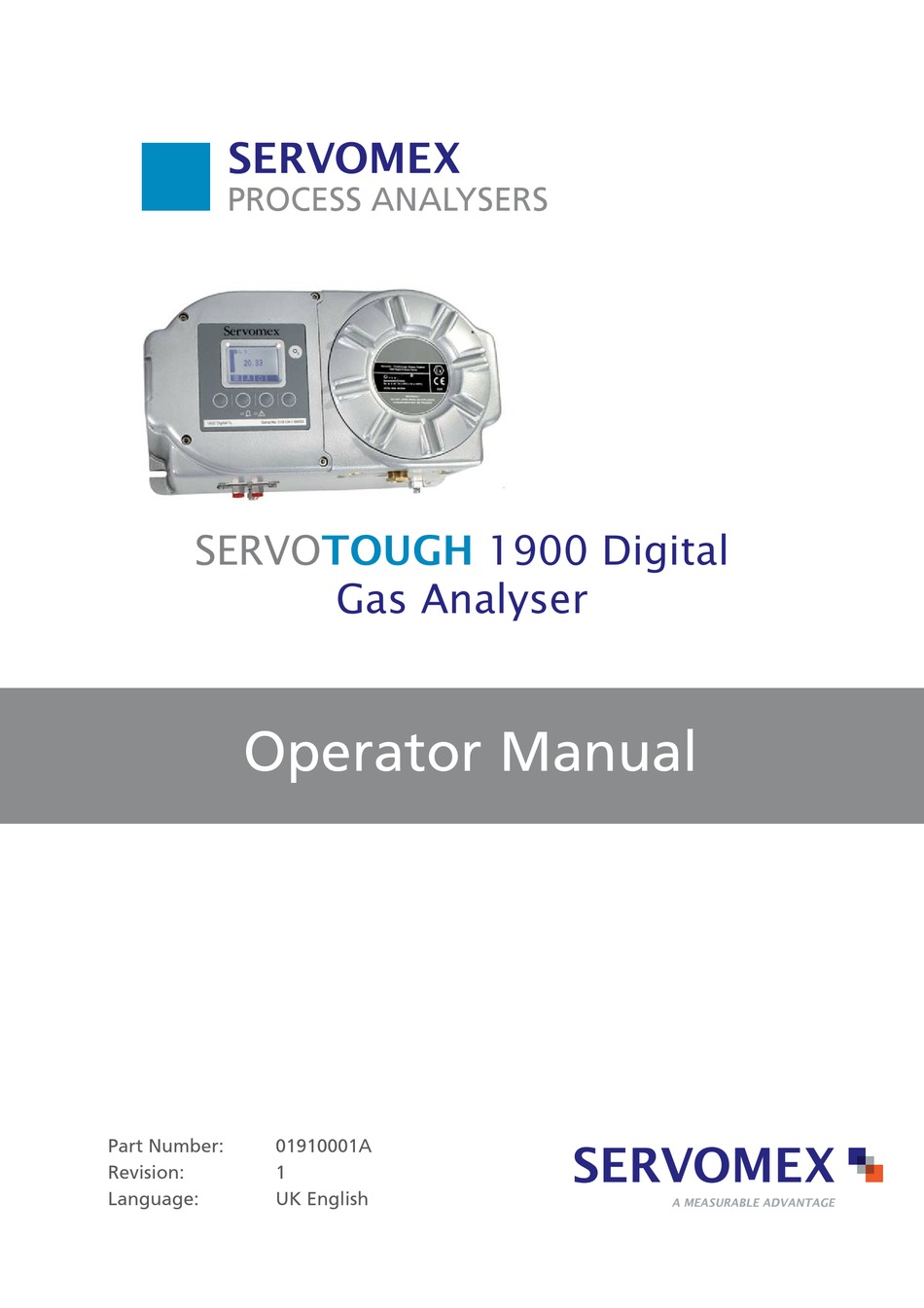 SERVOMEX SERVOTOUGH 1900 DIGITAL OPERATOR'S MANUAL Pdf Download