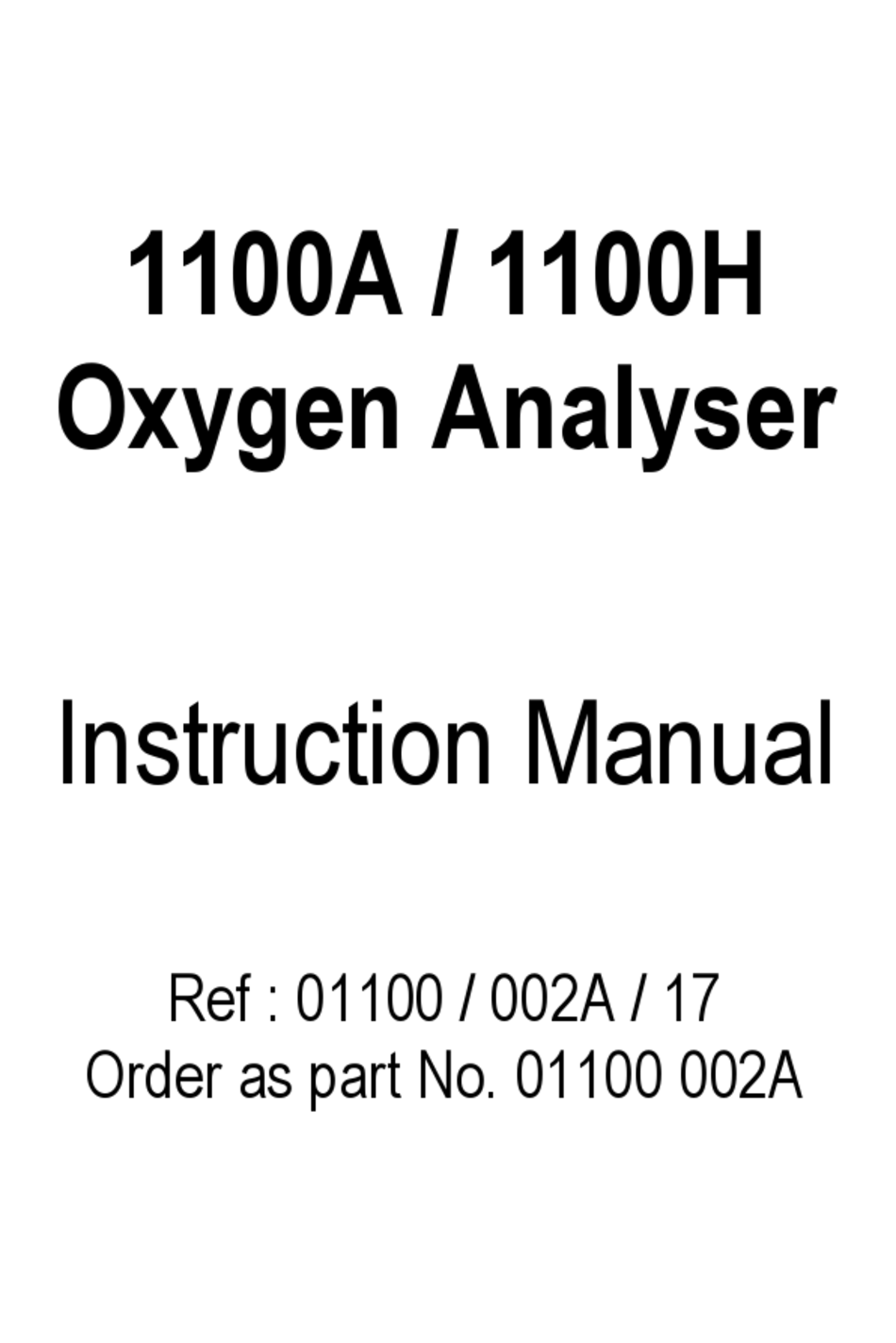 SERVOMEX 1100A INSTRUCTION MANUAL Pdf Download ManualsLib