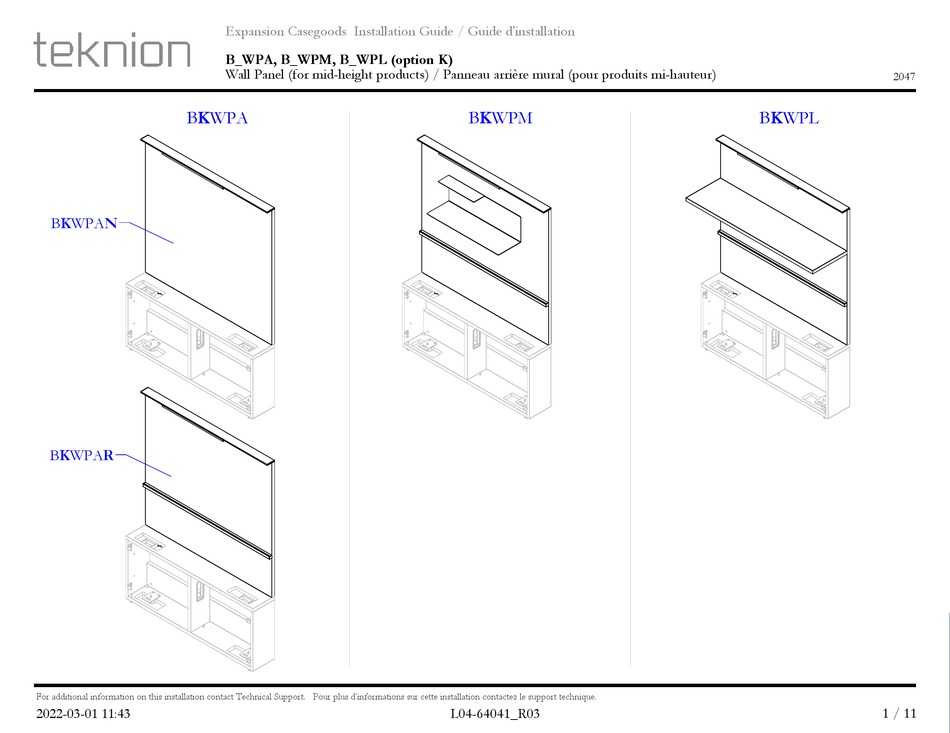 TEKNION B WPA SERIES INSTALLATION MANUAL Pdf Download ManualsLib