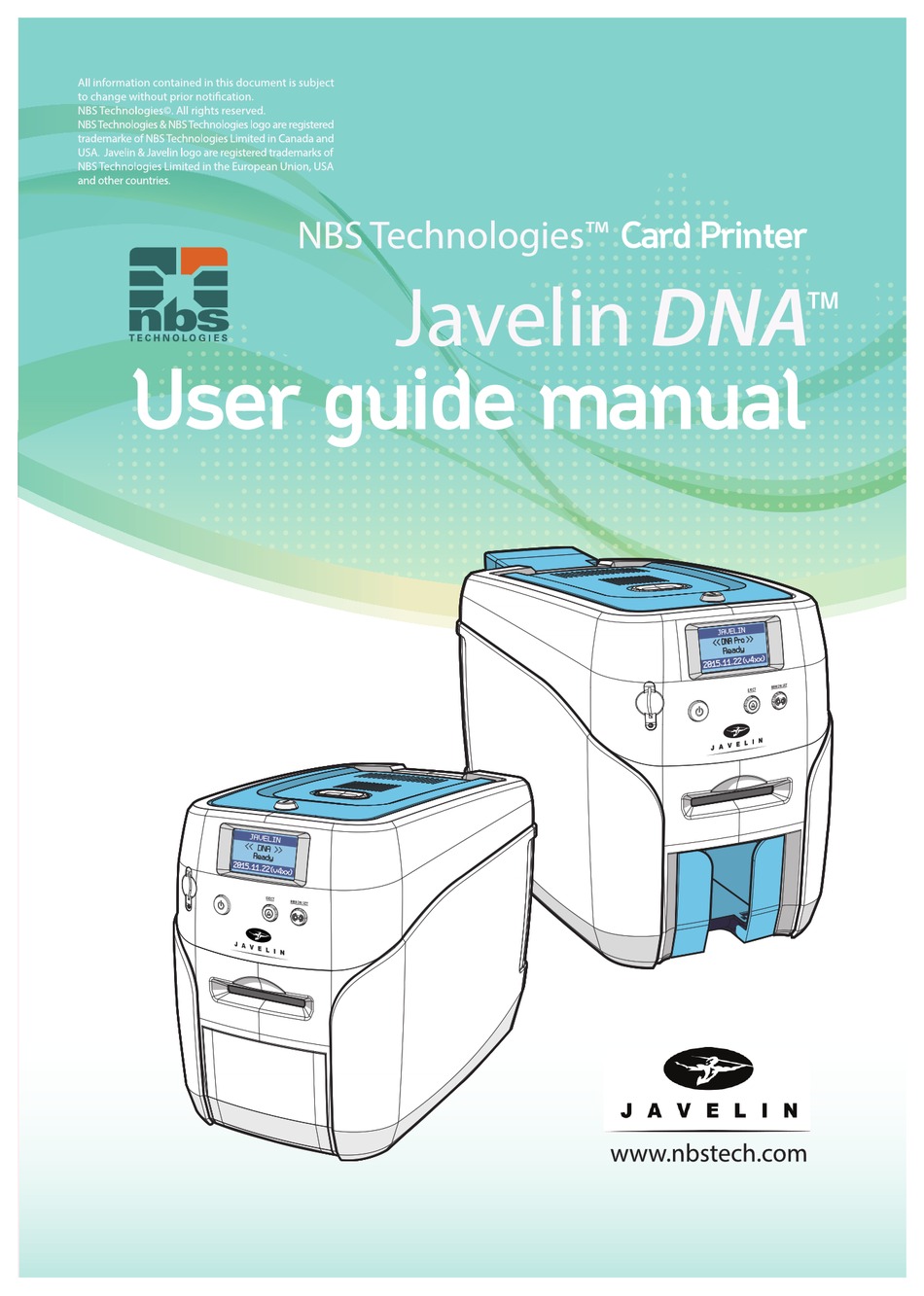 NBS TECHNOLOGIES JAVELIN DNA USER MANUAL Pdf Download ManualsLib