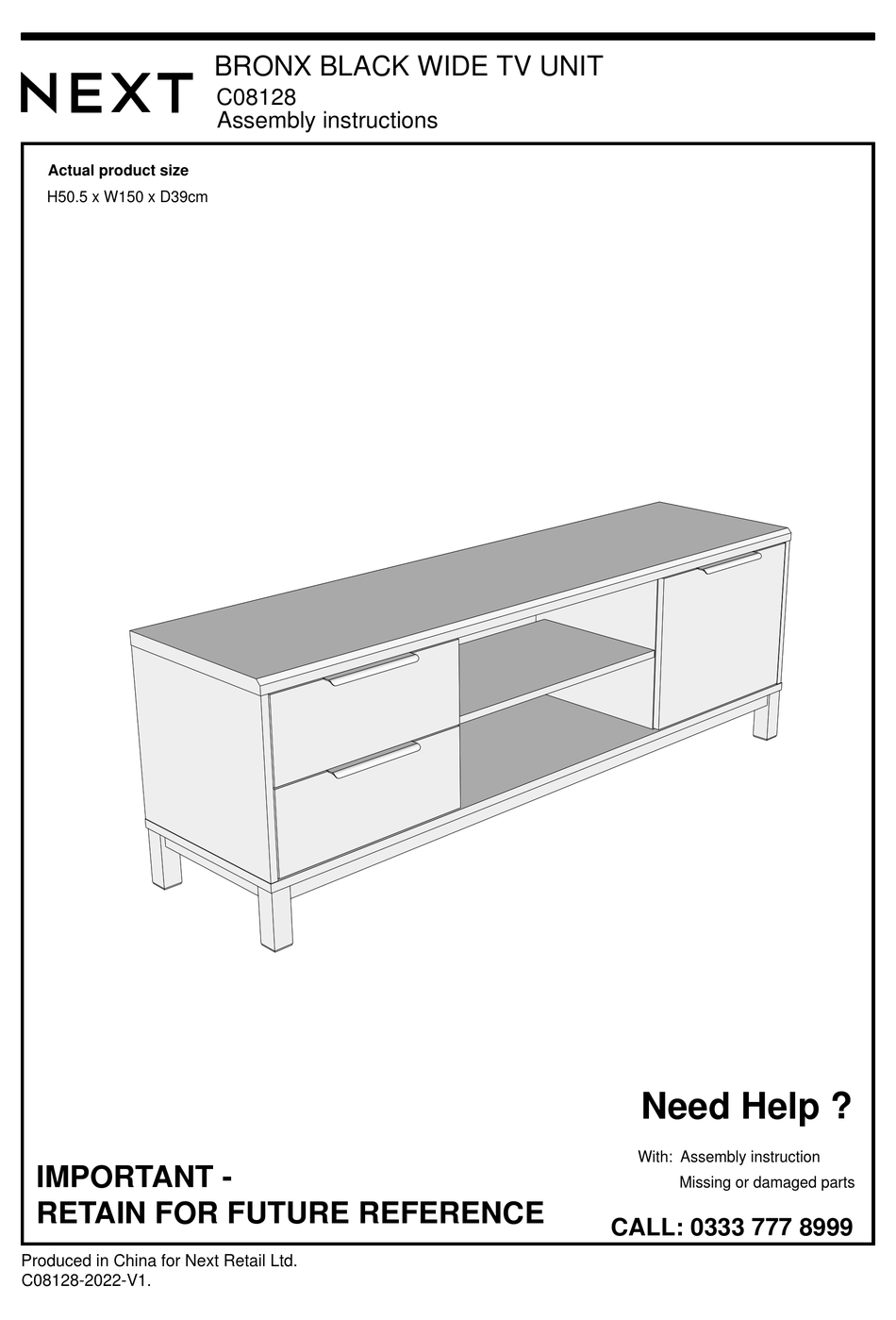 NEXT BRONX C08128 ASSEMBLY INSTRUCTIONS MANUAL Pdf Download ManualsLib
