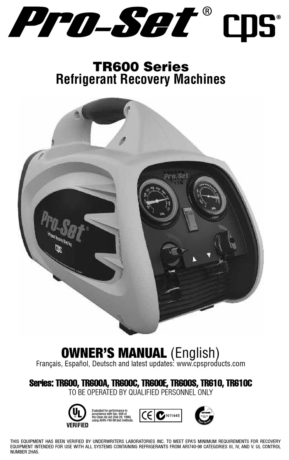 cps-pro-set-tr600a-series-owner-s-manual-pdf-download-manualslib
