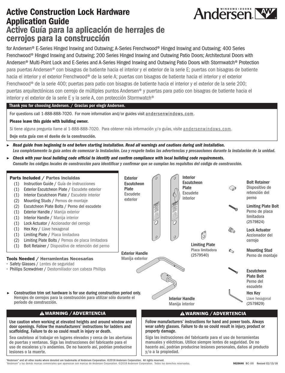 ANDERSEN E SERIES APPLICATION MANUAL Pdf Download ManualsLib