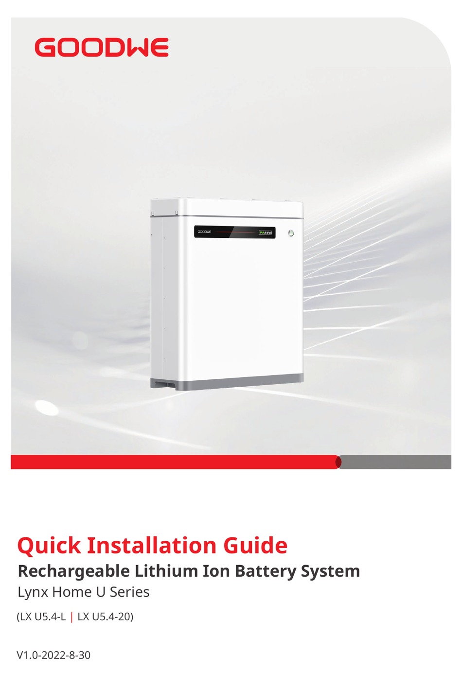 Goodwe Lynx Home U Series Quick Installation Manual Pdf Download