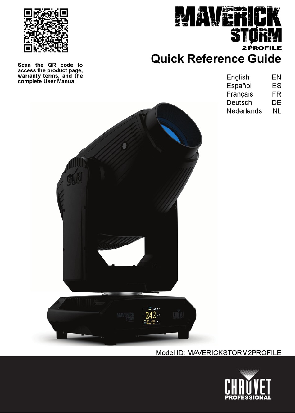 CHAUVET PROFESSIONAL MAVERICK STORM 2 PROFILE QUICK REFERENCE MANUAL