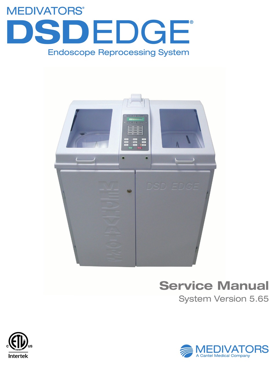 CANTEL MEDICAL MEDIVATORS DSD EDGE SERVICE MANUAL Pdf Download ManualsLib