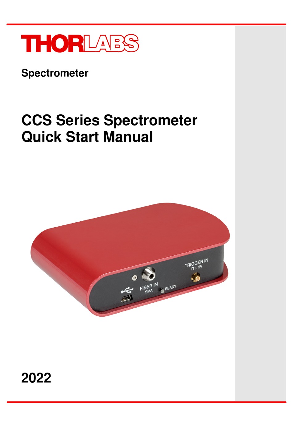 THORLABS CCS SERIES QUICK START MANUAL Pdf Download ManualsLib