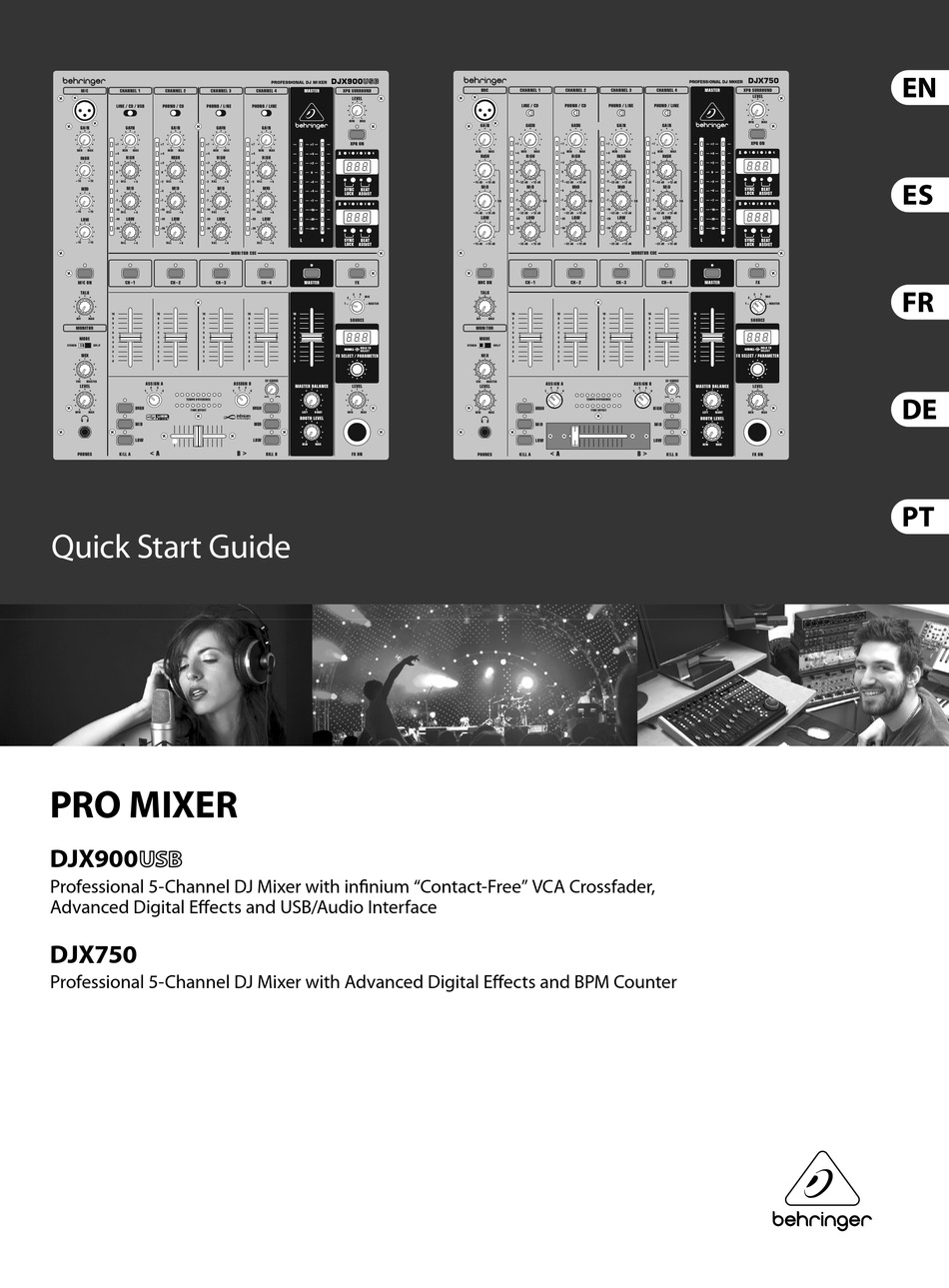 BEHRINGER PRO MIXER DJX900 QUICK START MANUAL Pdf Download ManualsLib