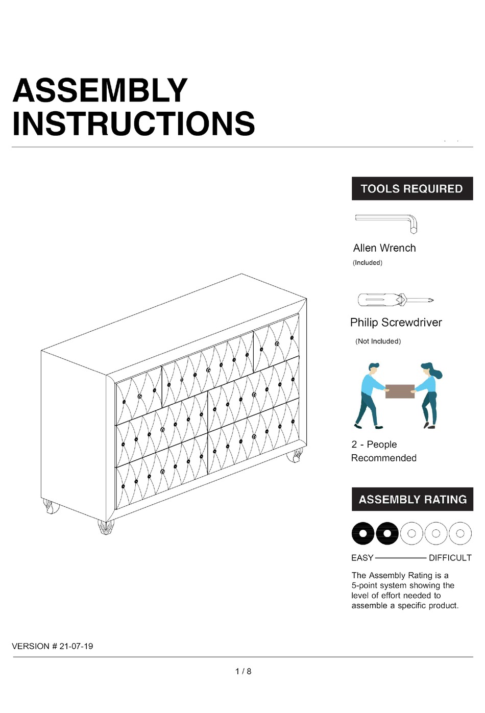 OVERSTOCK CM7130D ASSEMBLY INSTRUCTIONS MANUAL Pdf Download ManualsLib