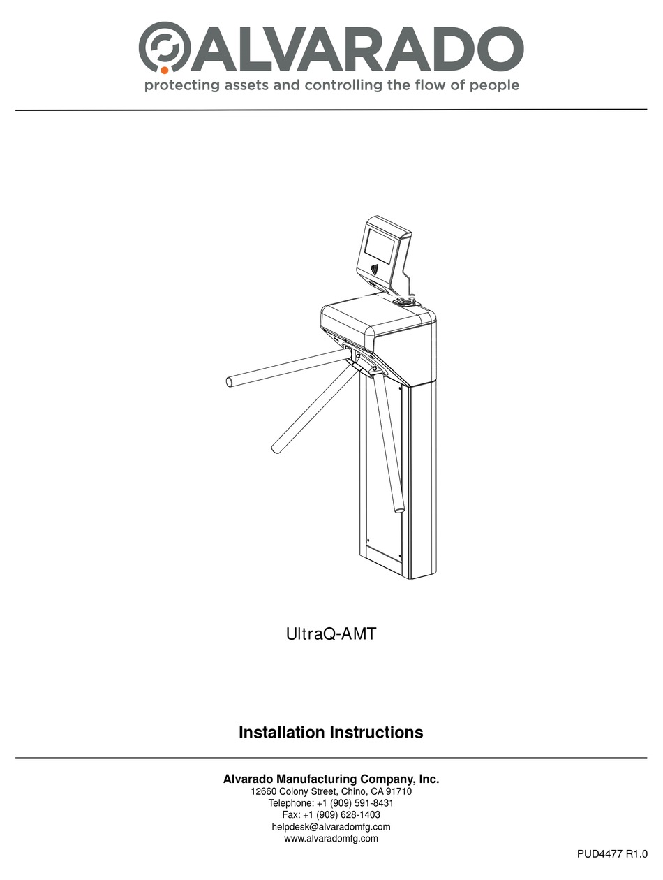 ALVARADO ULTRAQAMT INSTALLATION INSTRUCTIONS MANUAL Pdf Download