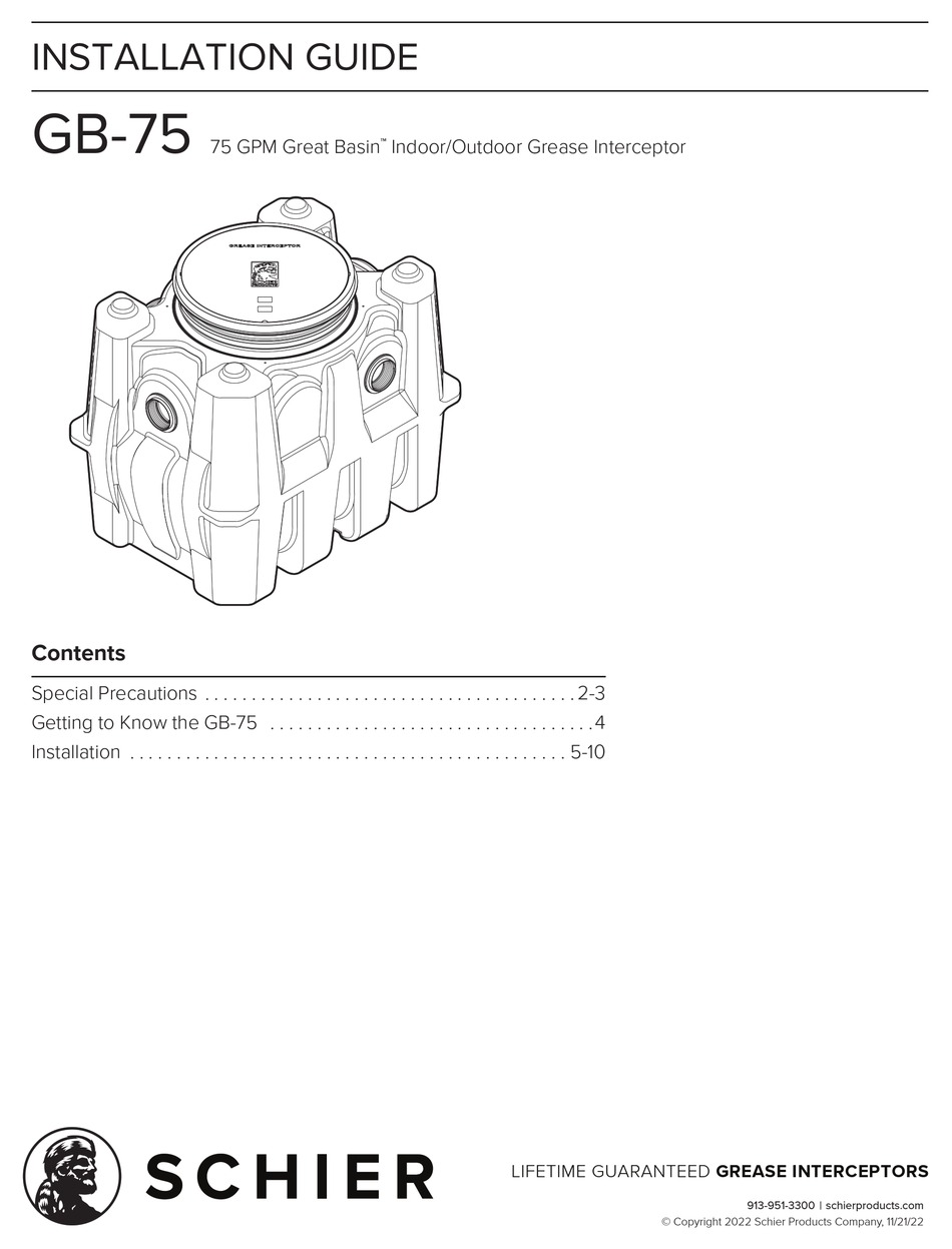 SCHIER GB75 INSTALLATION MANUAL Pdf Download ManualsLib