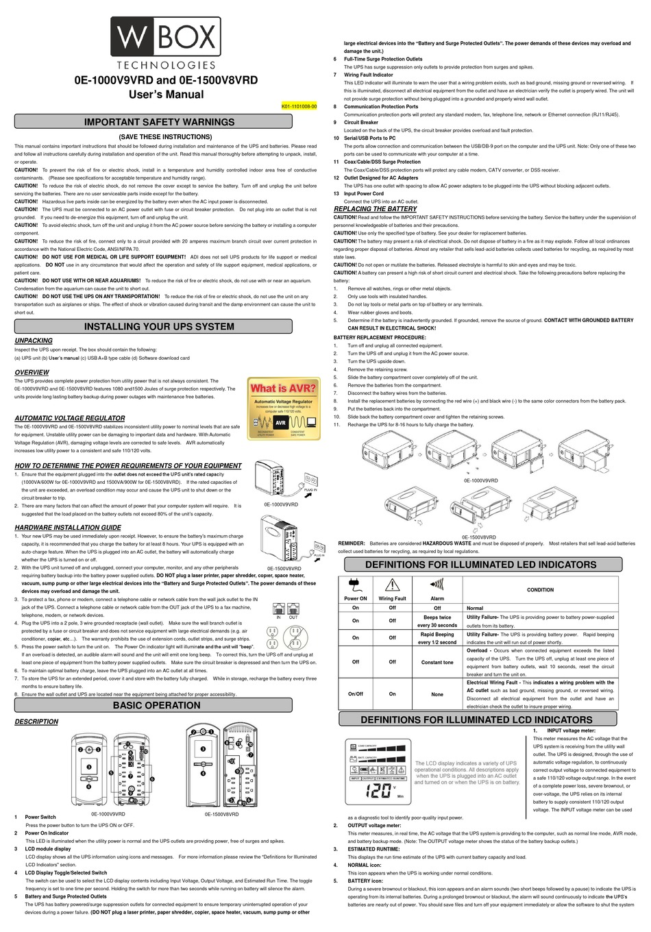 WBOX TECHNOLOGIES 0E1000V9VRD USER MANUAL Pdf Download ManualsLib