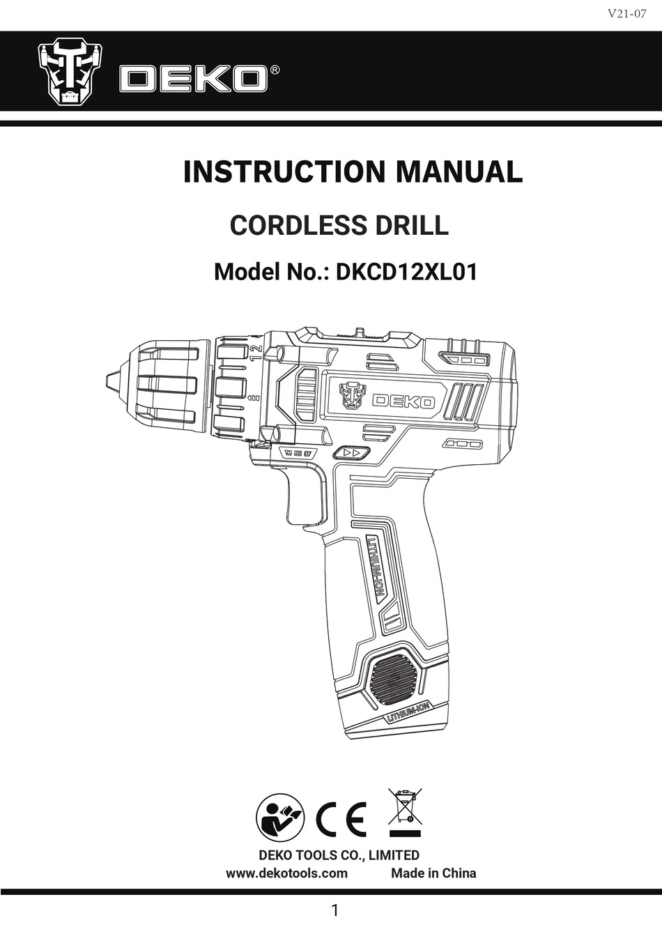 DEKO DKCD12XL01 INSTRUCTION MANUAL Pdf Download ManualsLib