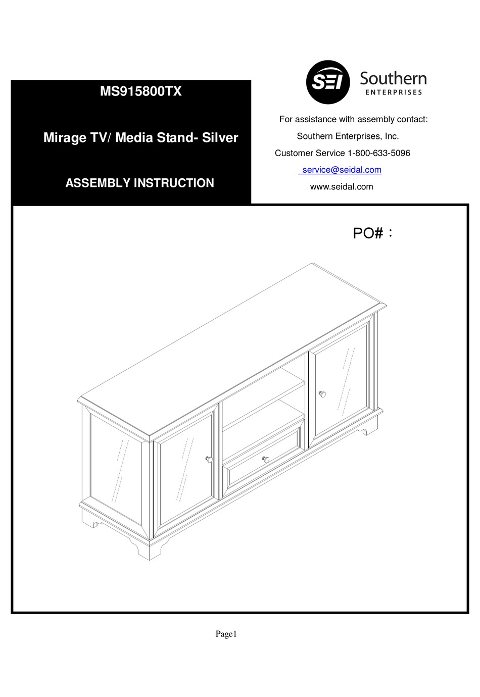 SEI MIRAGE MS915800TX ASSEMBLY INSTRUCTION MANUAL Pdf Download ManualsLib