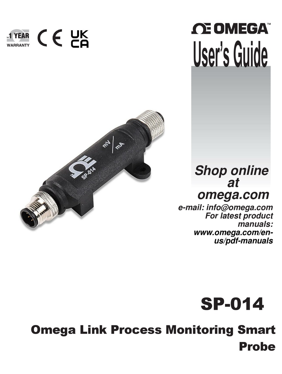 OMEGA SP014 USER MANUAL Pdf Download ManualsLib