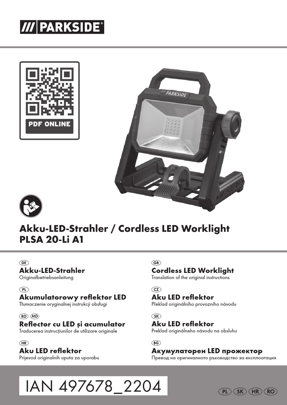 Parkside Plsa Li A Translation Of The Original Instructions Pdf