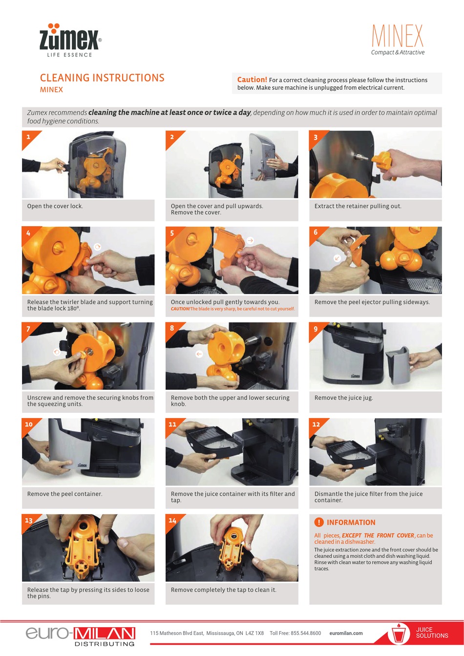 ZUMEX MINEX CLEANING INSTRUCTIONS Pdf Download ManualsLib