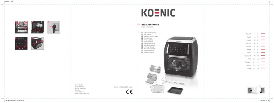 KOENIC KAF 121821 USER MANUAL Pdf Download | ManualsLib