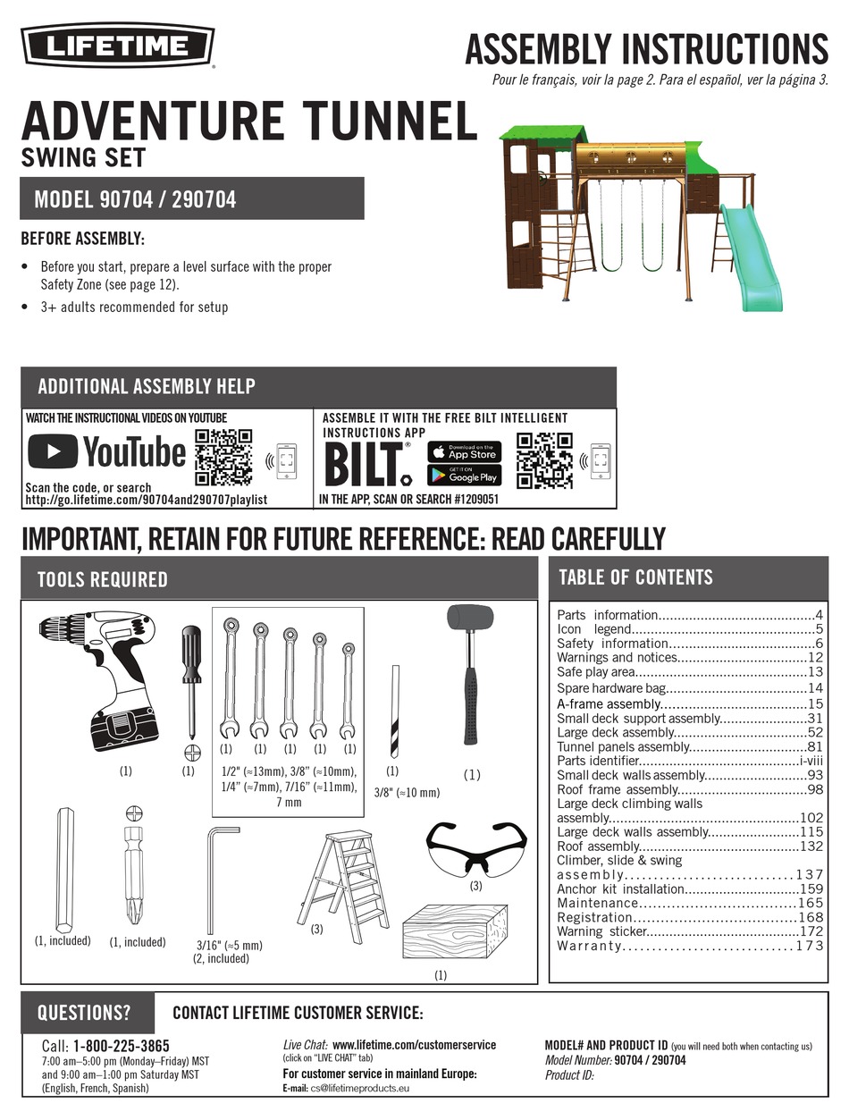 LIFETIME ADVENTURE TUNNEL ASSEMBLY INSTRUCTIONS MANUAL Pdf Download