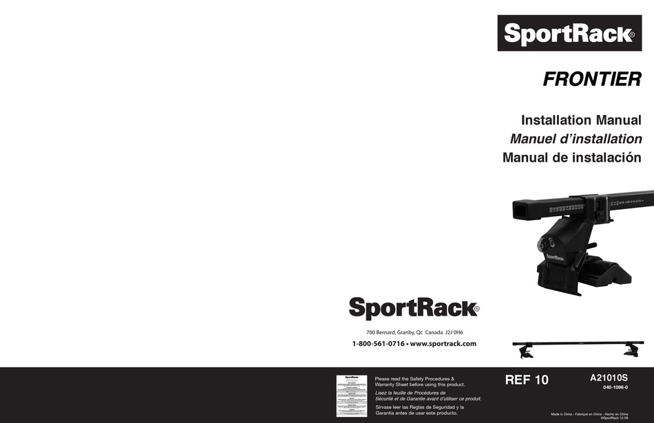 SPORTRACK FRONTIER A21010S INSTALLATION MANUAL Pdf Download ManualsLib