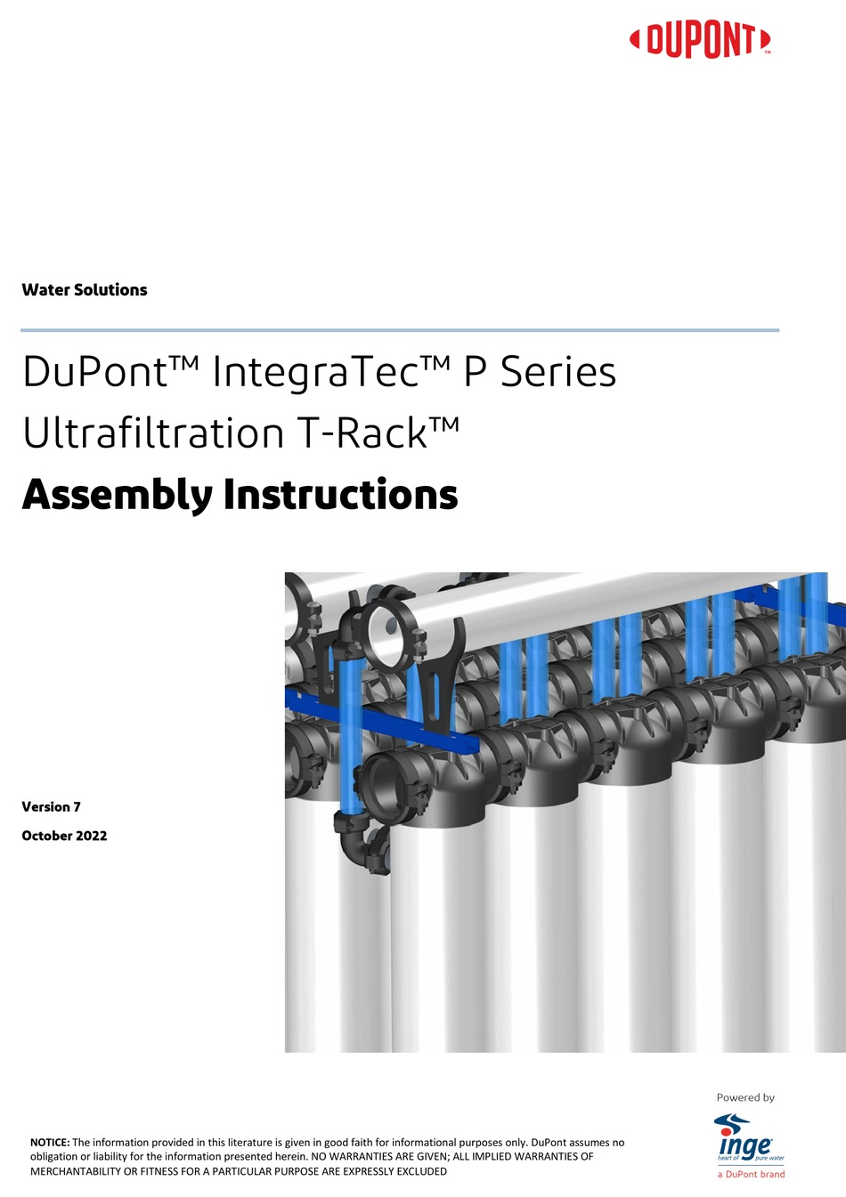 DUPONT INTEGRATEC P SERIES ASSEMBLY INSTRUCTIONS MANUAL Pdf Download