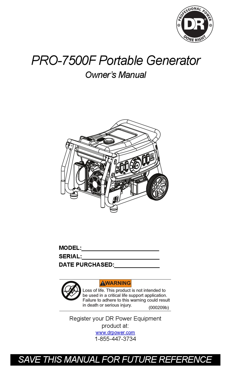 DR PRO-7500F OWNER'S MANUAL Pdf Download | ManualsLib