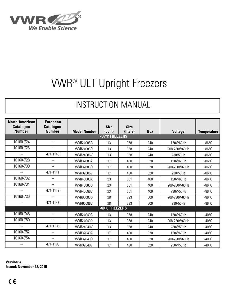 VWR VWR24086A INSTRUCTION MANUAL Pdf Download ManualsLib