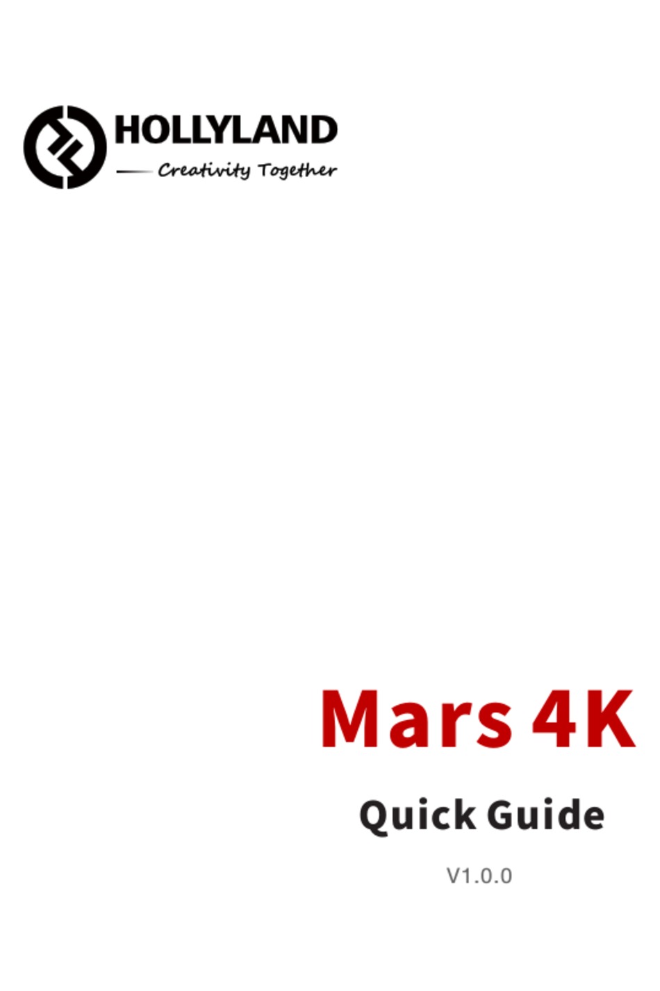 HOLLYLAND MARS 4K QUICK MANUAL Pdf Download ManualsLib