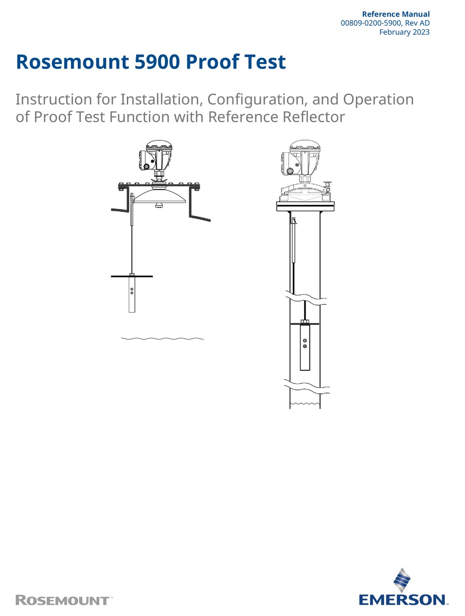 EMERSON ROSEMOUNT 5900 INSTRUCTION FOR INSTALLATION, CONFIGURATION, AND