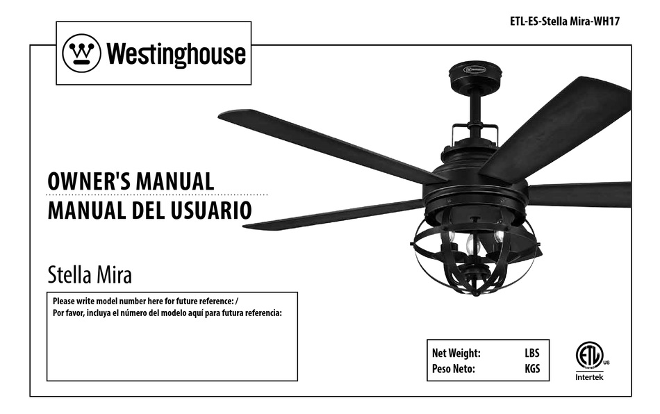 WESTINGHOUSE STELLA MIRA OWNER'S MANUAL Pdf Download ManualsLib