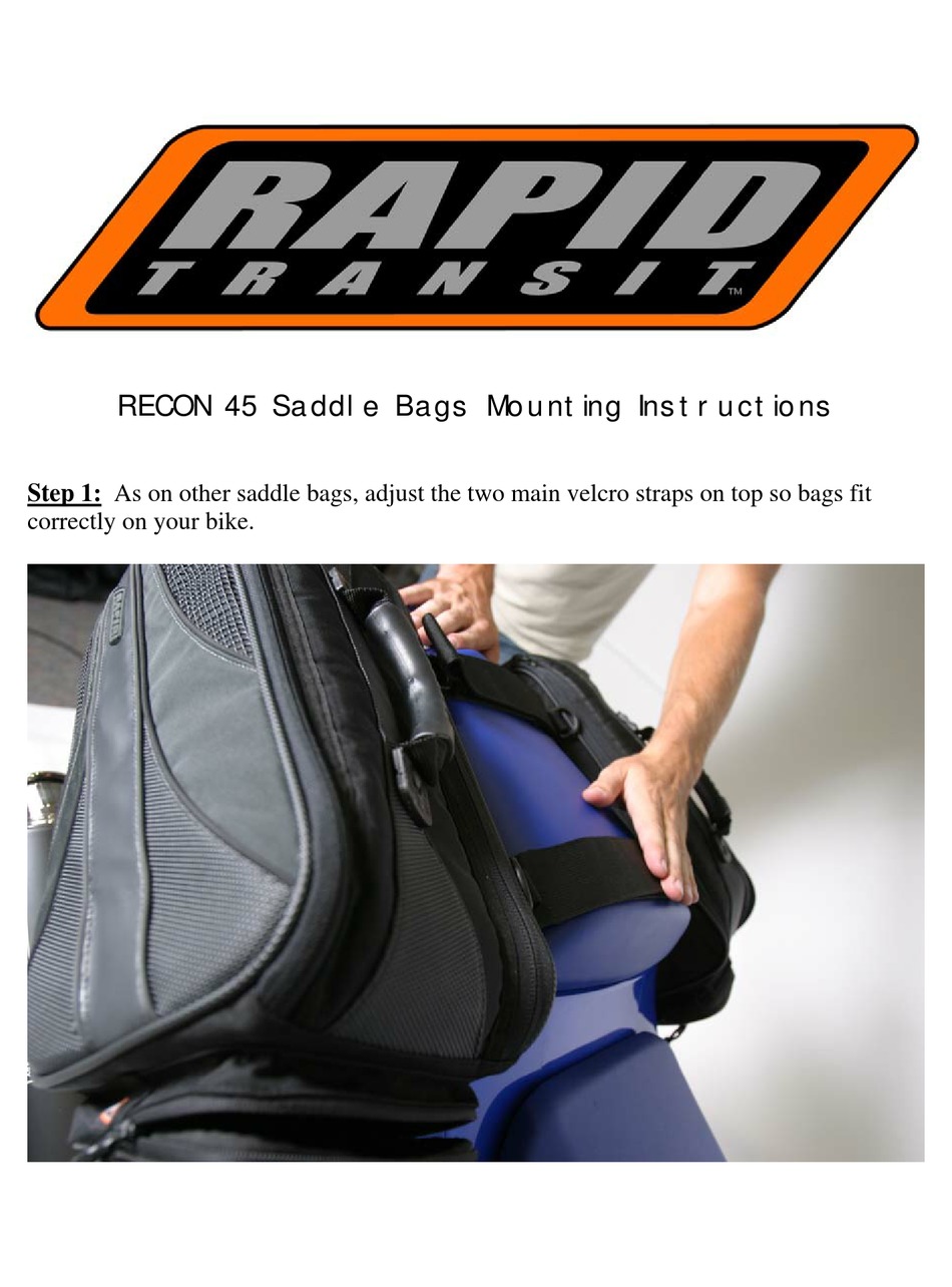 RAPID TRANSIT RECON 45 MOUNTING INSTRUCTIONS Pdf Download ManualsLib