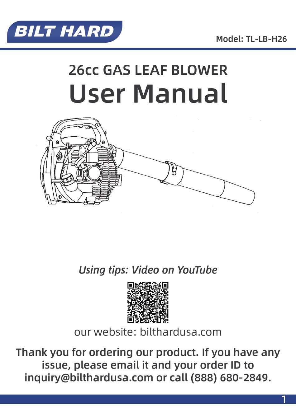 BILT HARD TLLBH26 USER MANUAL Pdf Download ManualsLib