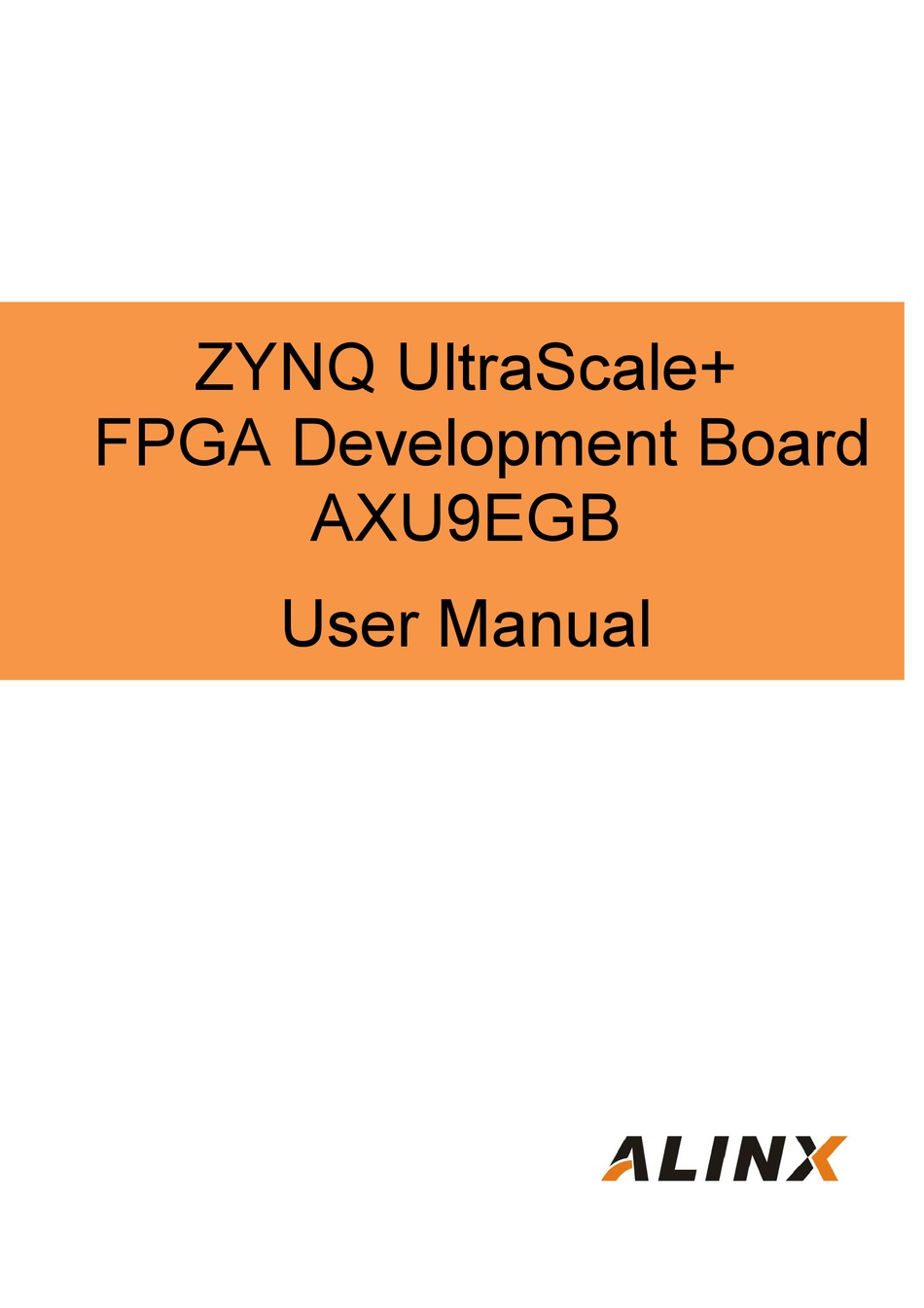 alinx-zynq-ultrascale-axu9egb-user-manual-pdf-download-manualslib